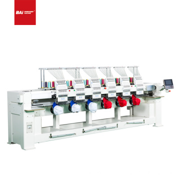 BAI high speed automatic multifunctional computer 6 heads hat embroidery machine price